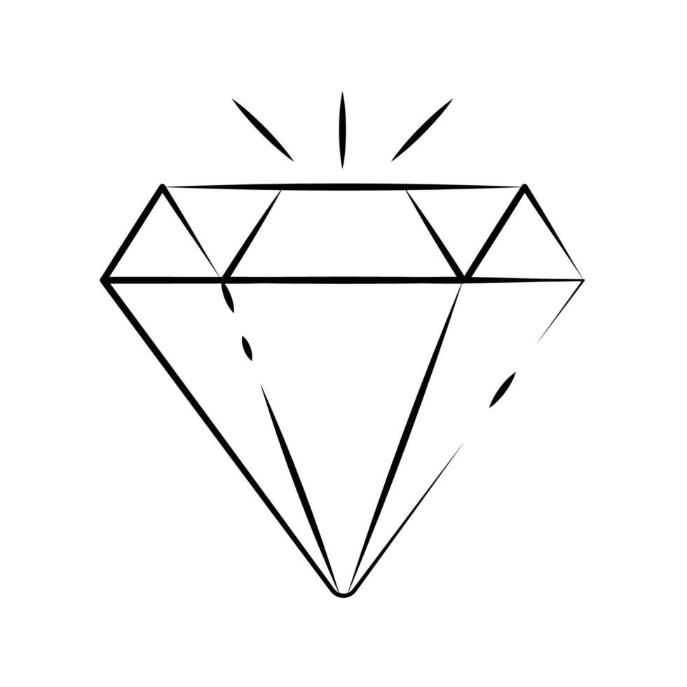 diamond icon editable on a white background. vector
