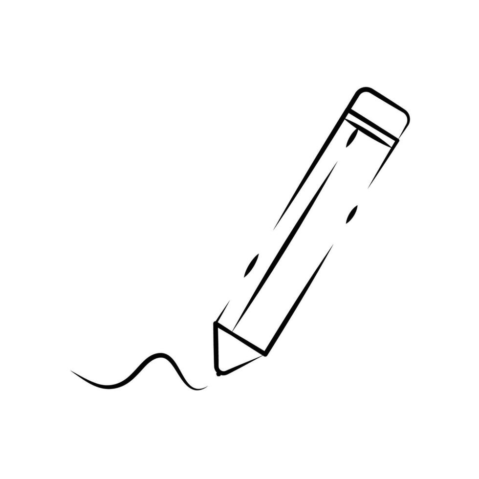 pencil icon editable on a white background. vector