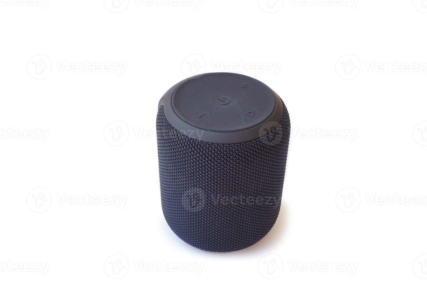 Portable Wireless Speaker Isolated on White Background. photo
