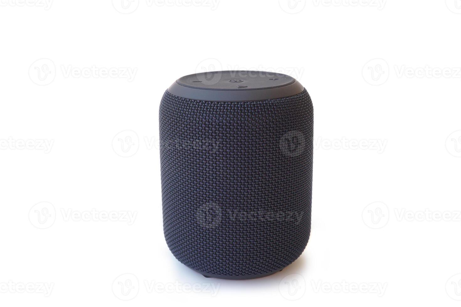 Portable Wireless Speaker Isolated on White Background. photo