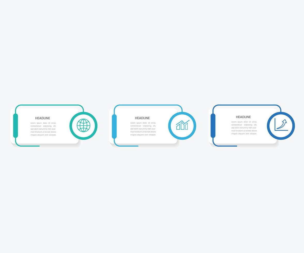 3 section bar business infograph vector