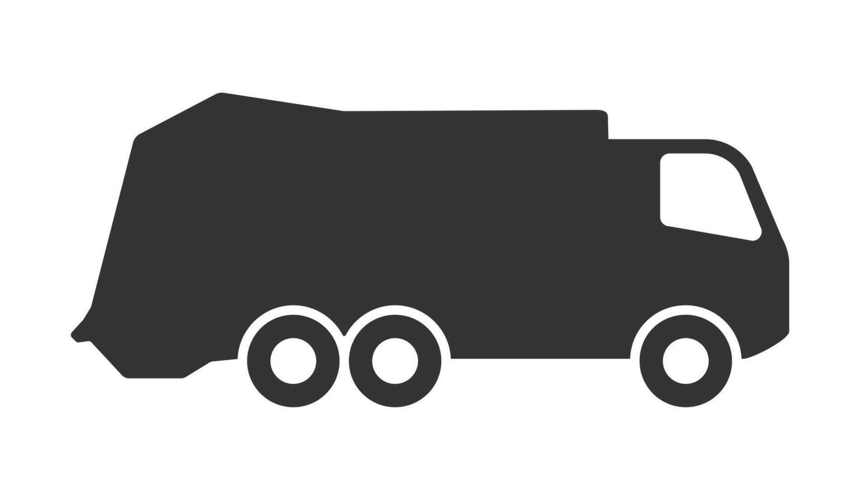 Garbage loader truck icon symbol. Waste car recycle sign logo. Recycle junk truck. illustration image. Isolated on white background.v vector