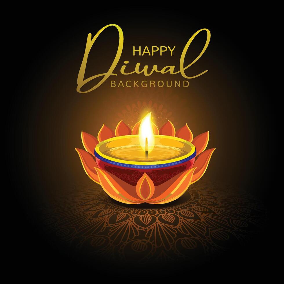 hiappy diwali festival vector