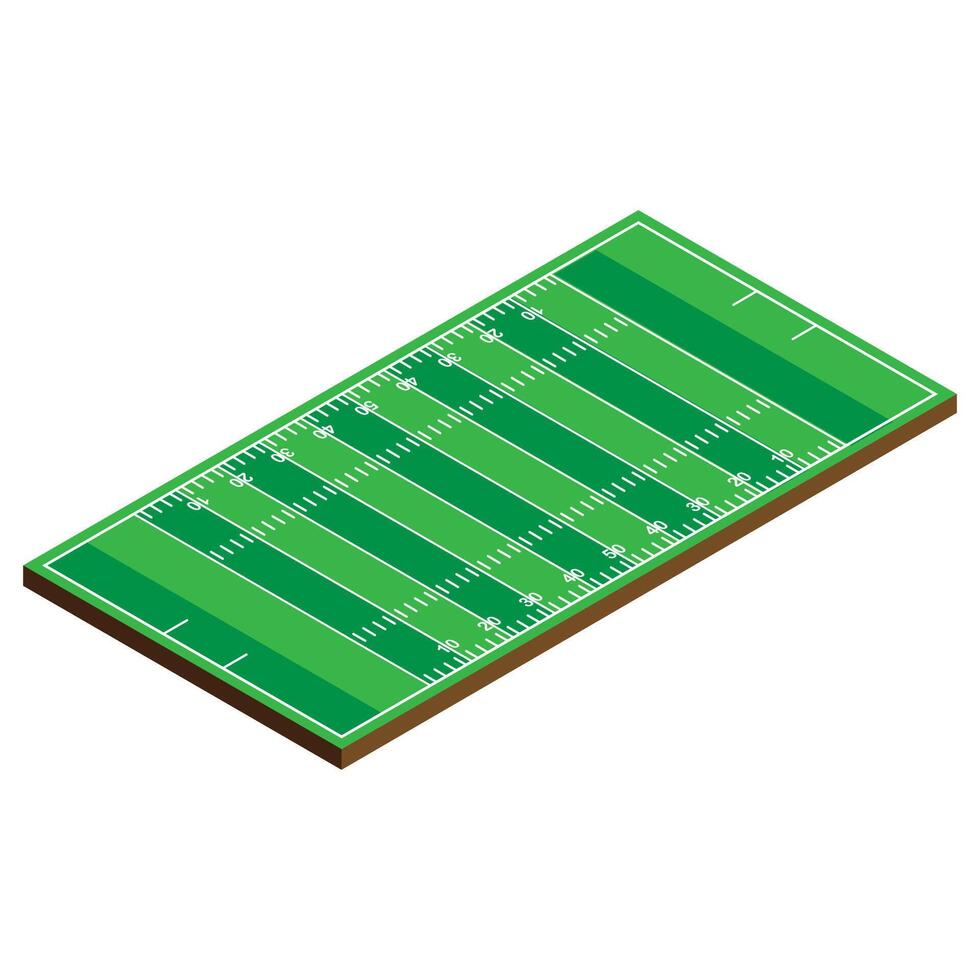 American Football Field 3D vector