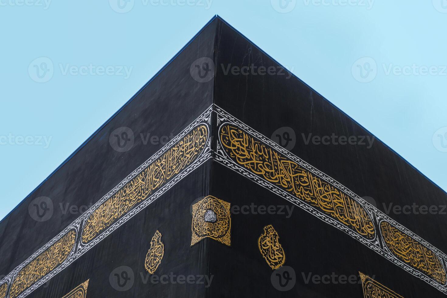 Detailed replica of the Kaaba with calligraphy. photo
