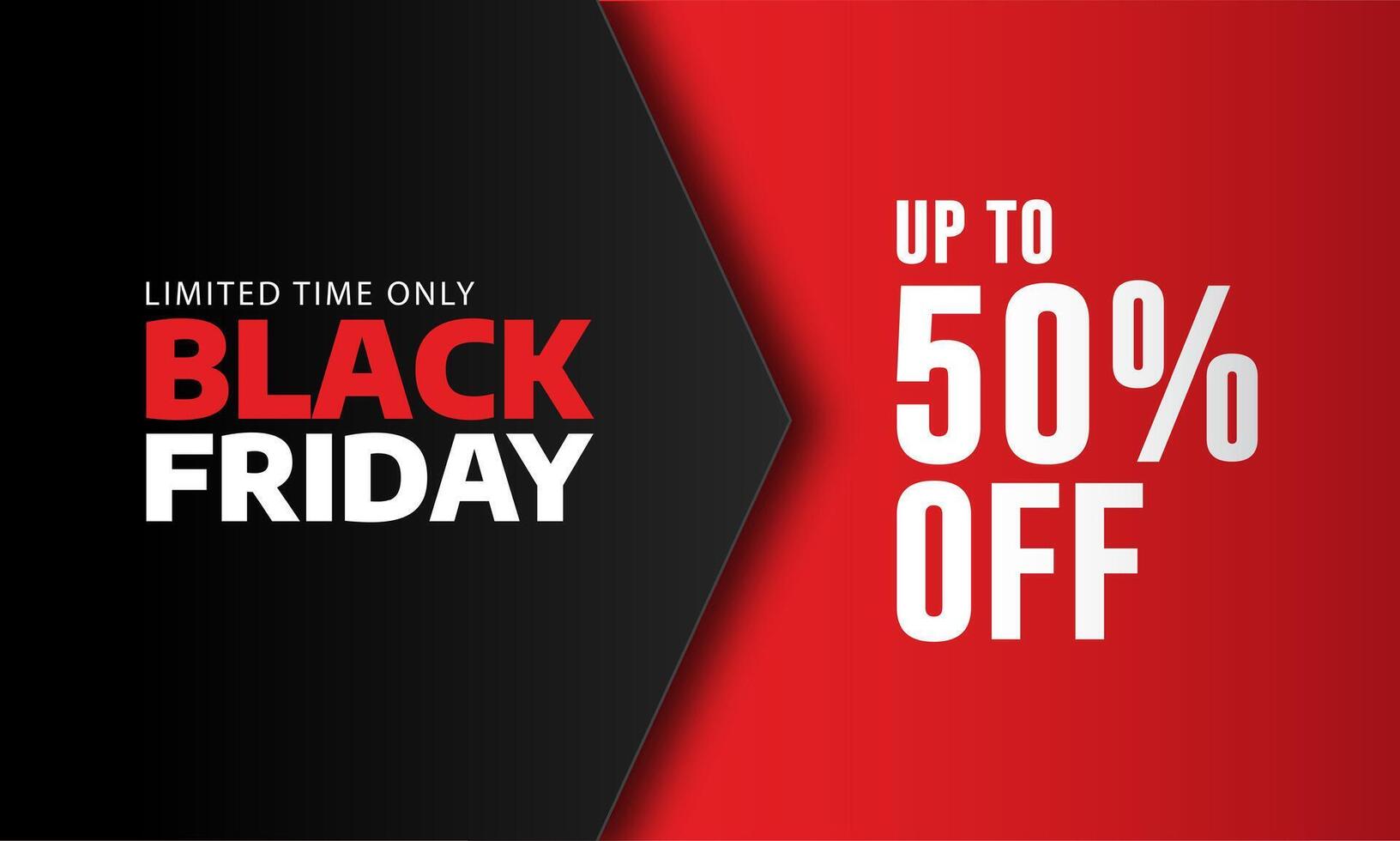 Black Friday Banner Up To 50 Percent Off Text Banner For Black Friday Holiday vector
