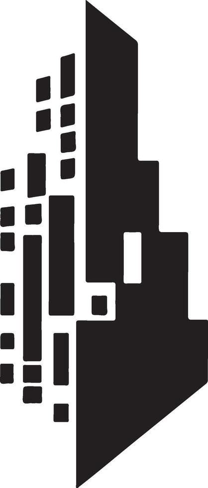 a black and white logo of a building vector