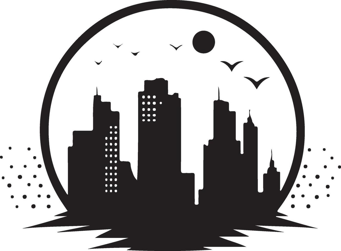 city silhouette silhouetter illustration vector
