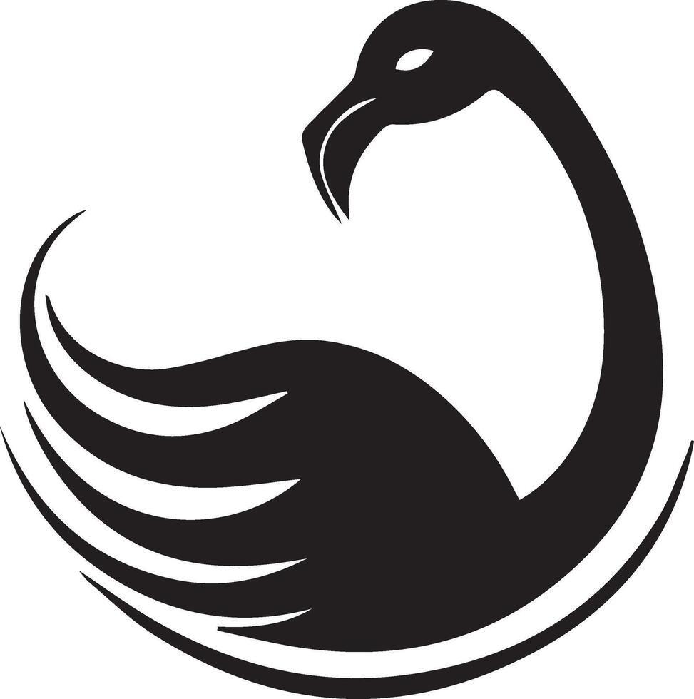 a black swan logo on a white background vector
