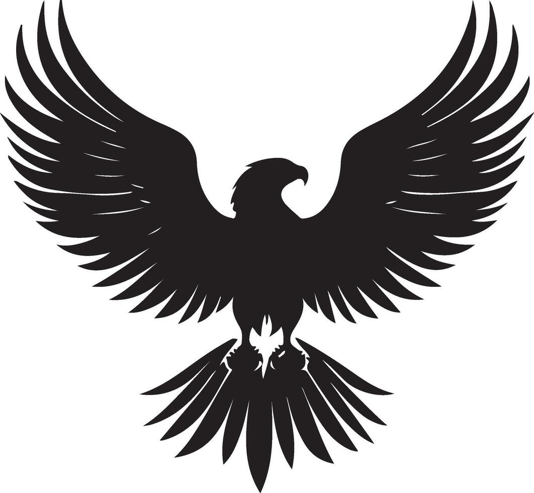 eagle silhouette on white background vector