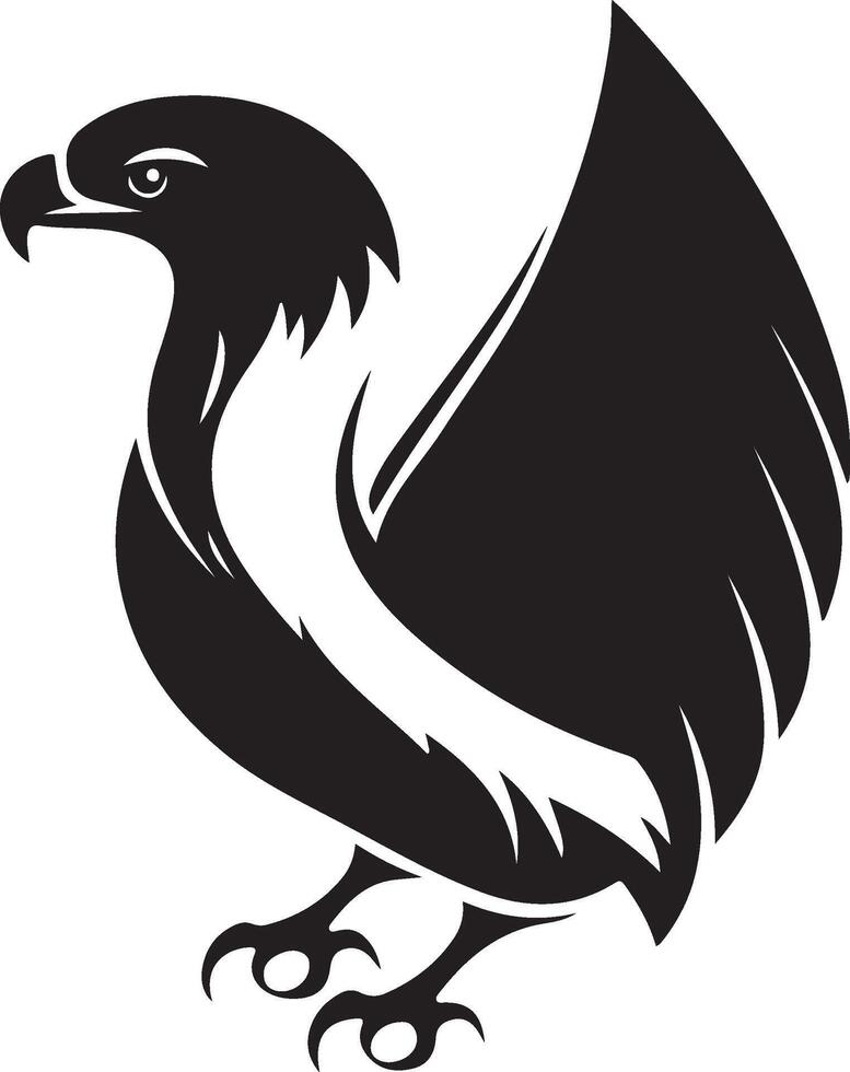 a black and white eagle logo vector