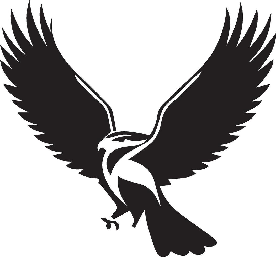 a black and white eagle logo vector