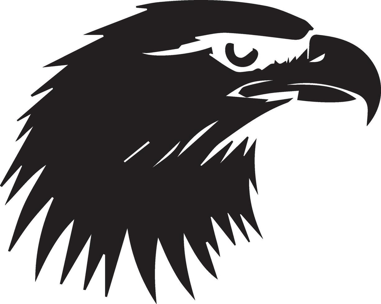 an eagle head silhouette on a white background vector