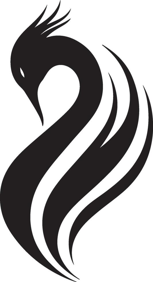 a black and white logo of a black and white bird vector