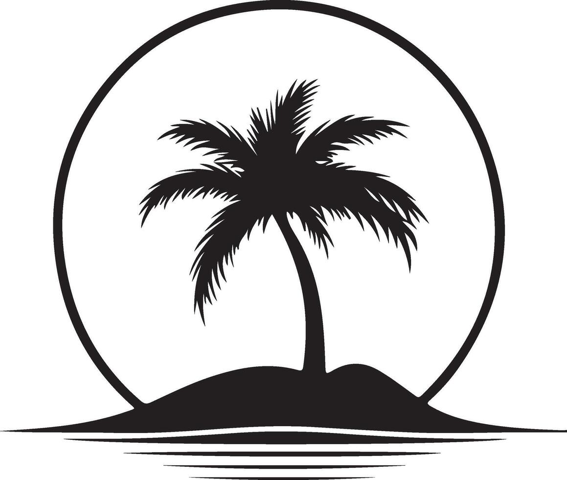 palm tree silhouette illustration vector
