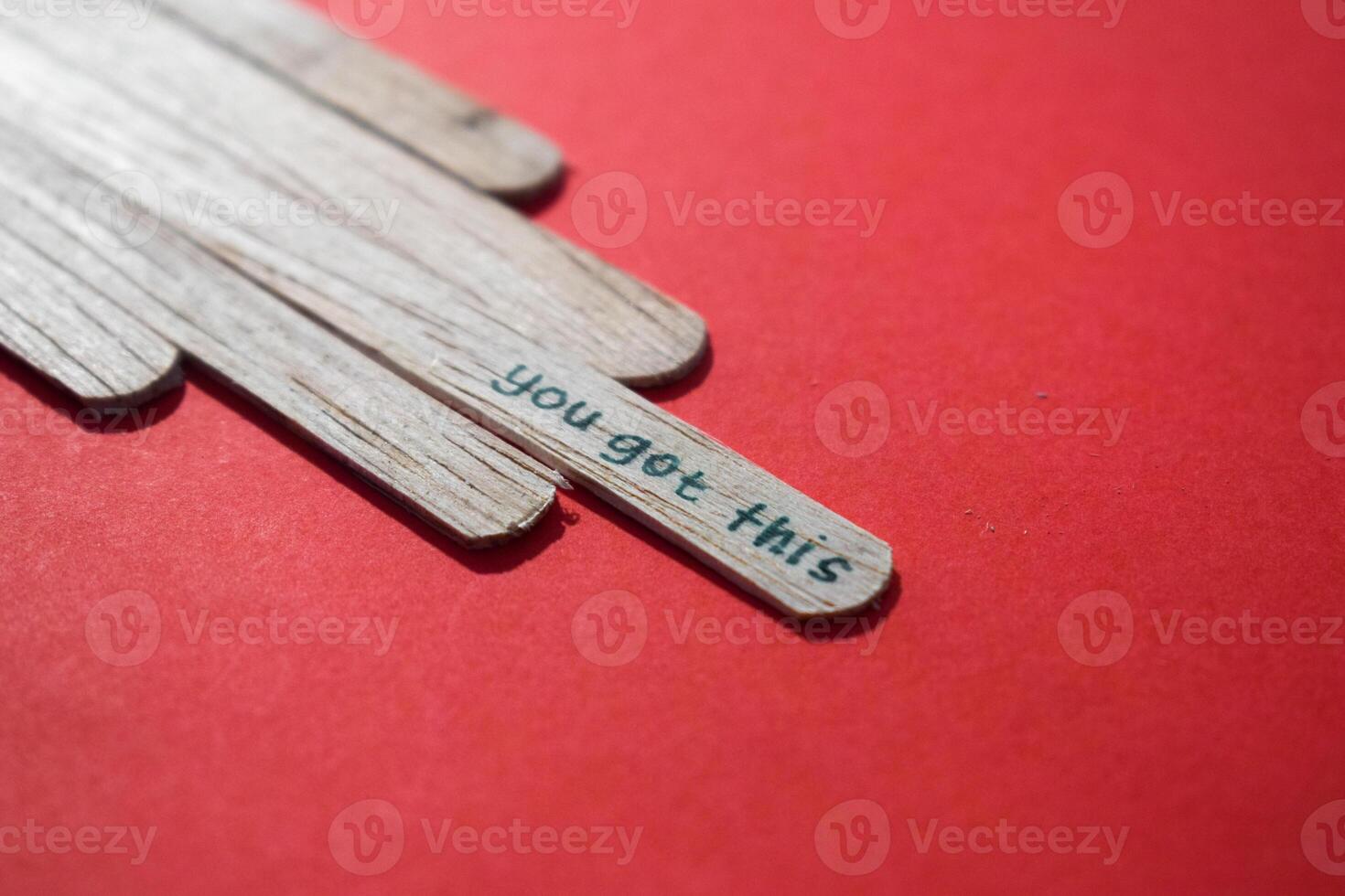 stick of ice cream with the words you got this. Motivational quotes, optimism, positive words. Isolated on background photo
