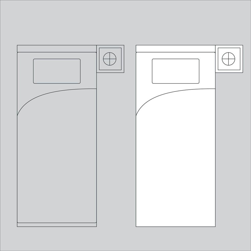 Illustration Design of bedroom themed icon. single bed icon with lamp. icon seen from above vector