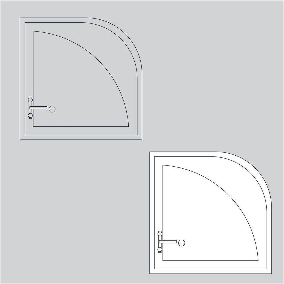 Illustration Design of bathtub icon. Simple bathtub. Outline design is also available vector