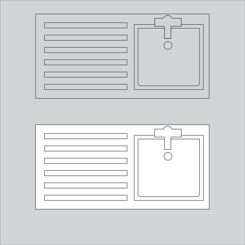 Illustration Design of a sink icon. The sink is seen from above. Perfect for including it in your home plan design. vector