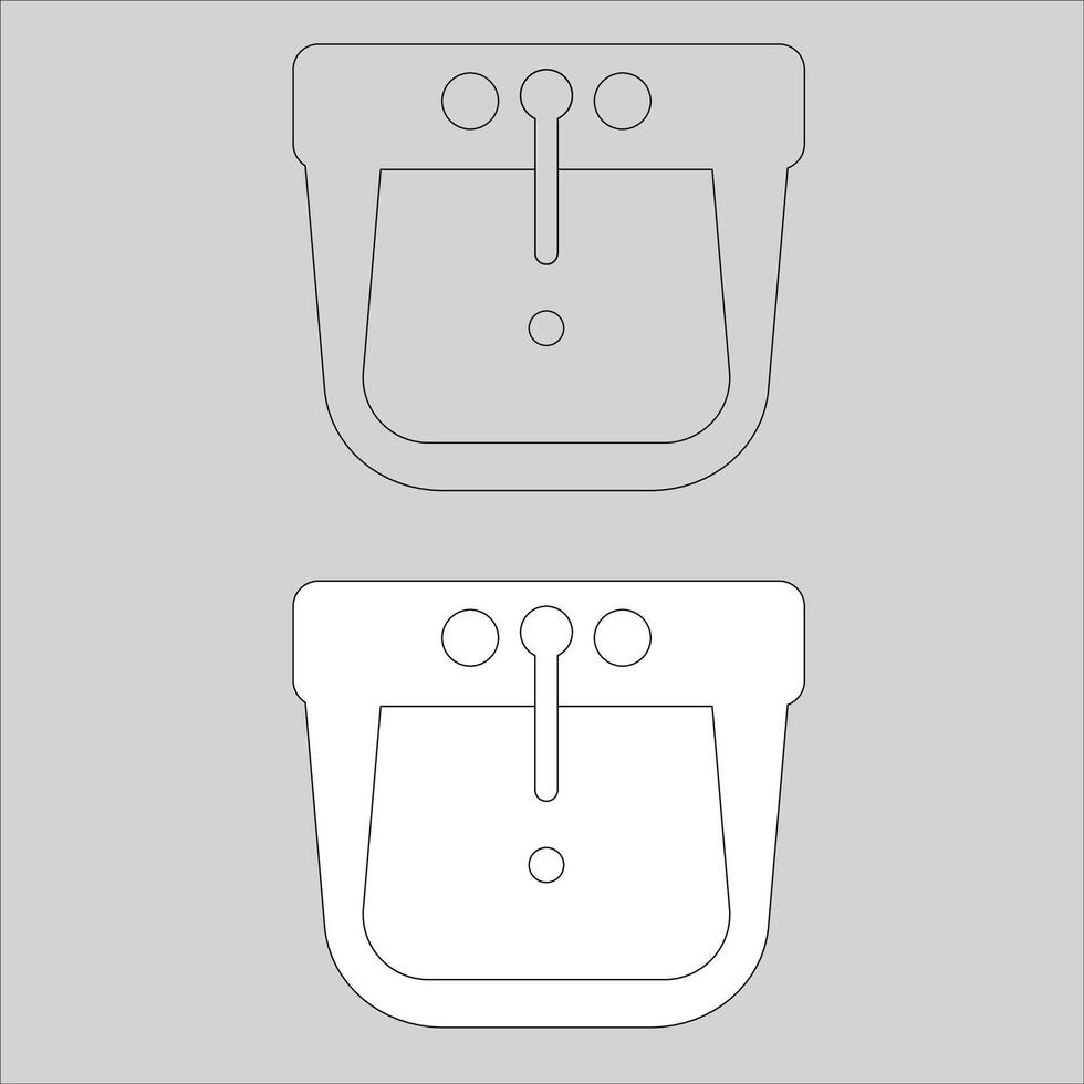 Illustration Design of bathroom themed icon. Unique parallelogram shaped sink icon design. Suitable for your home design vector