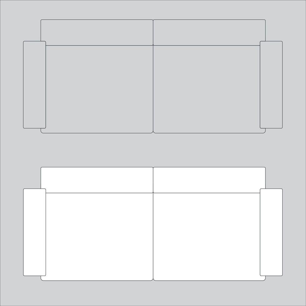 Illustration Design of sofa icon. 2 seater sofa icon. suitable for your home design vector