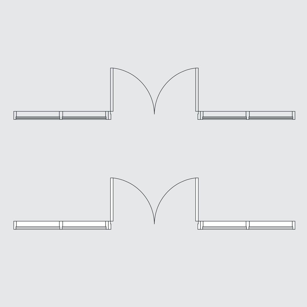 Illustration Design of door and window icon. door and window icon seen from above. vector