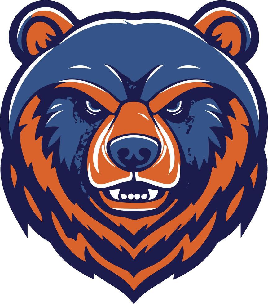 The head of a bear mascot vector