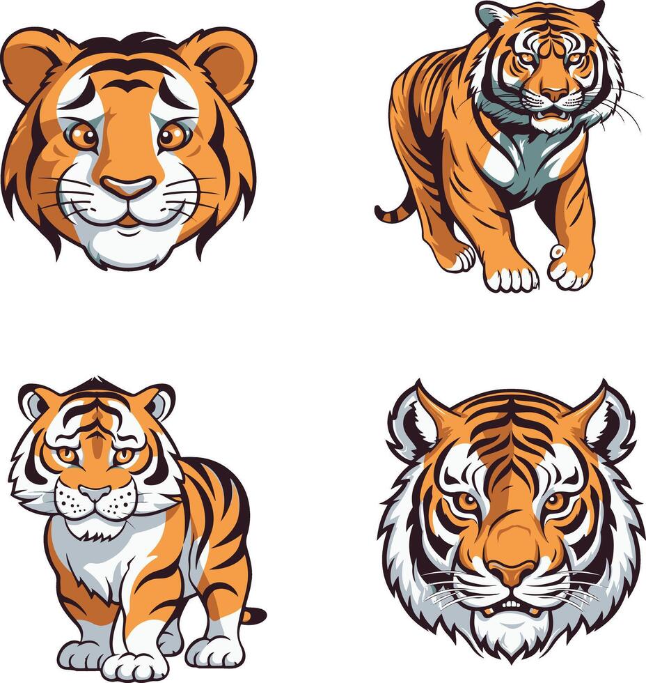 Tiger mascot illustration vector