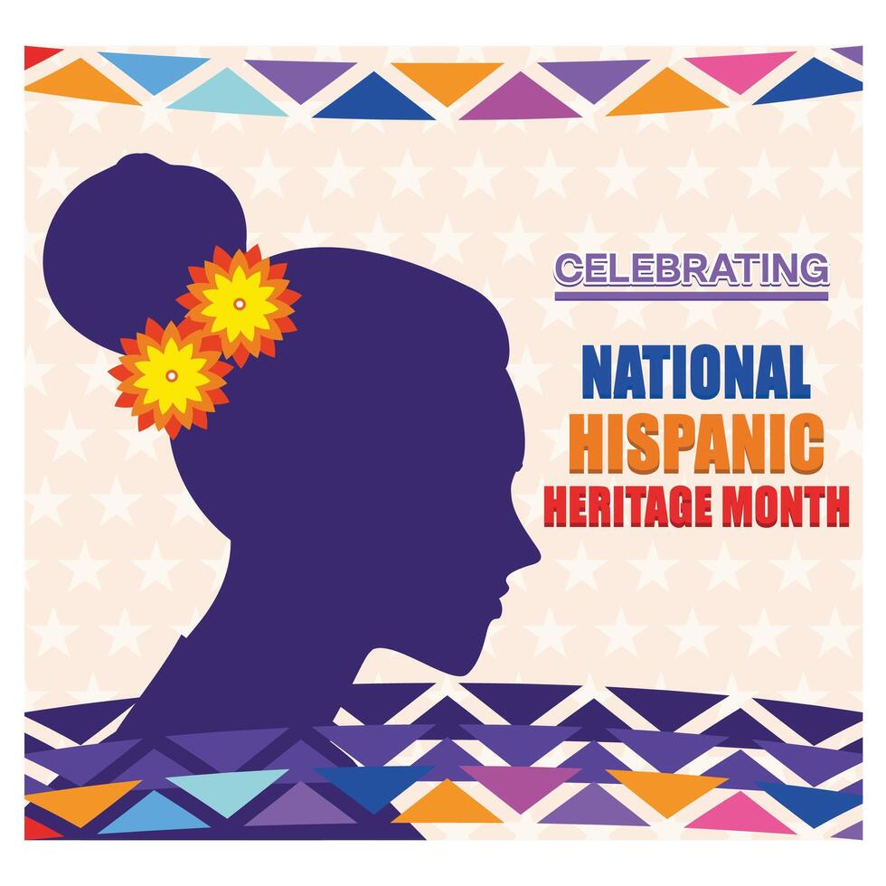 Hispanic and Latino culture. Flat modern illustration vector
