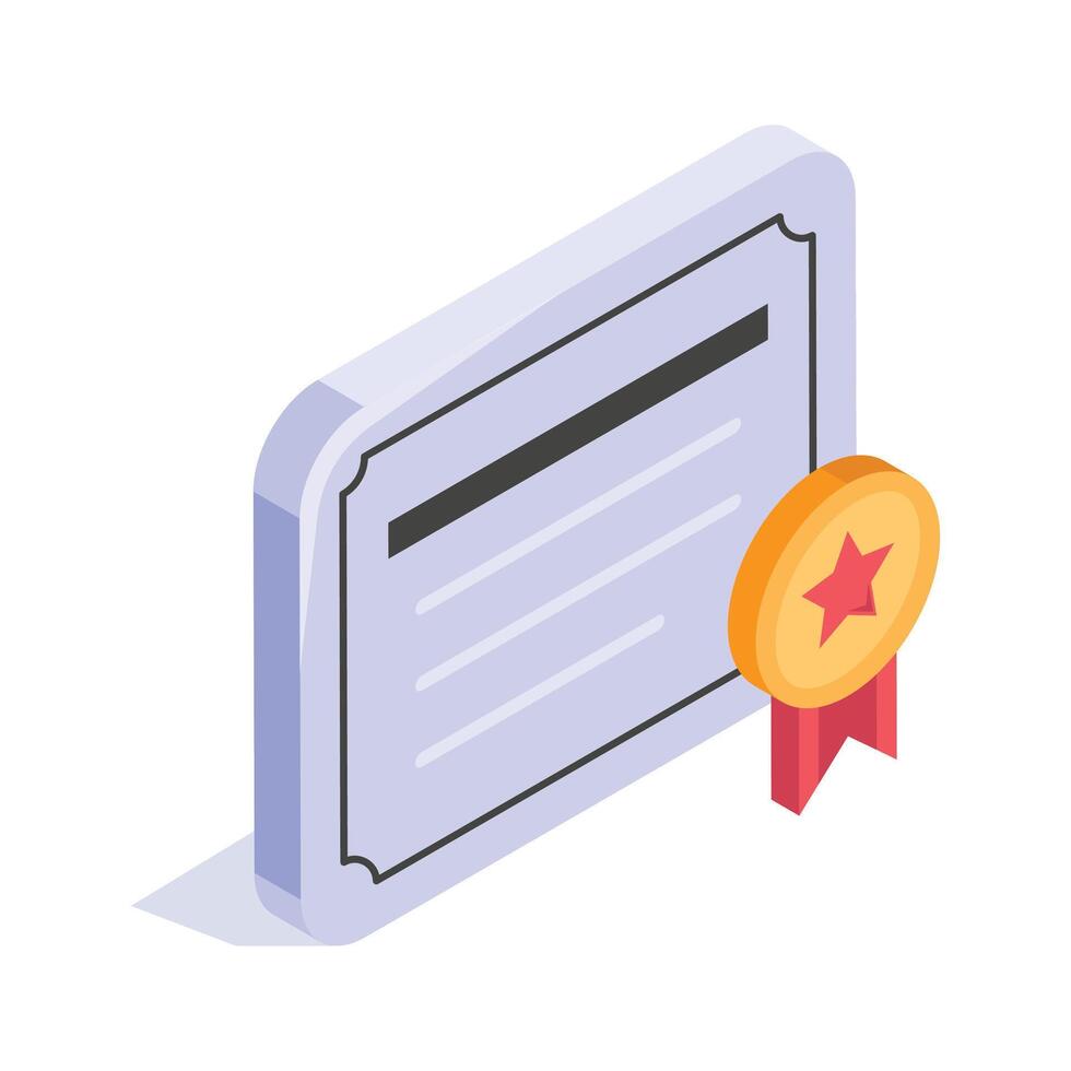 Education certificate with badge, achievement and qualification design vector