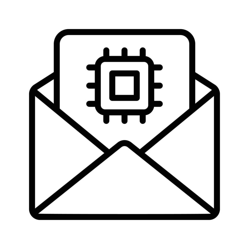 Smart email, email generator, ai mail design vector
