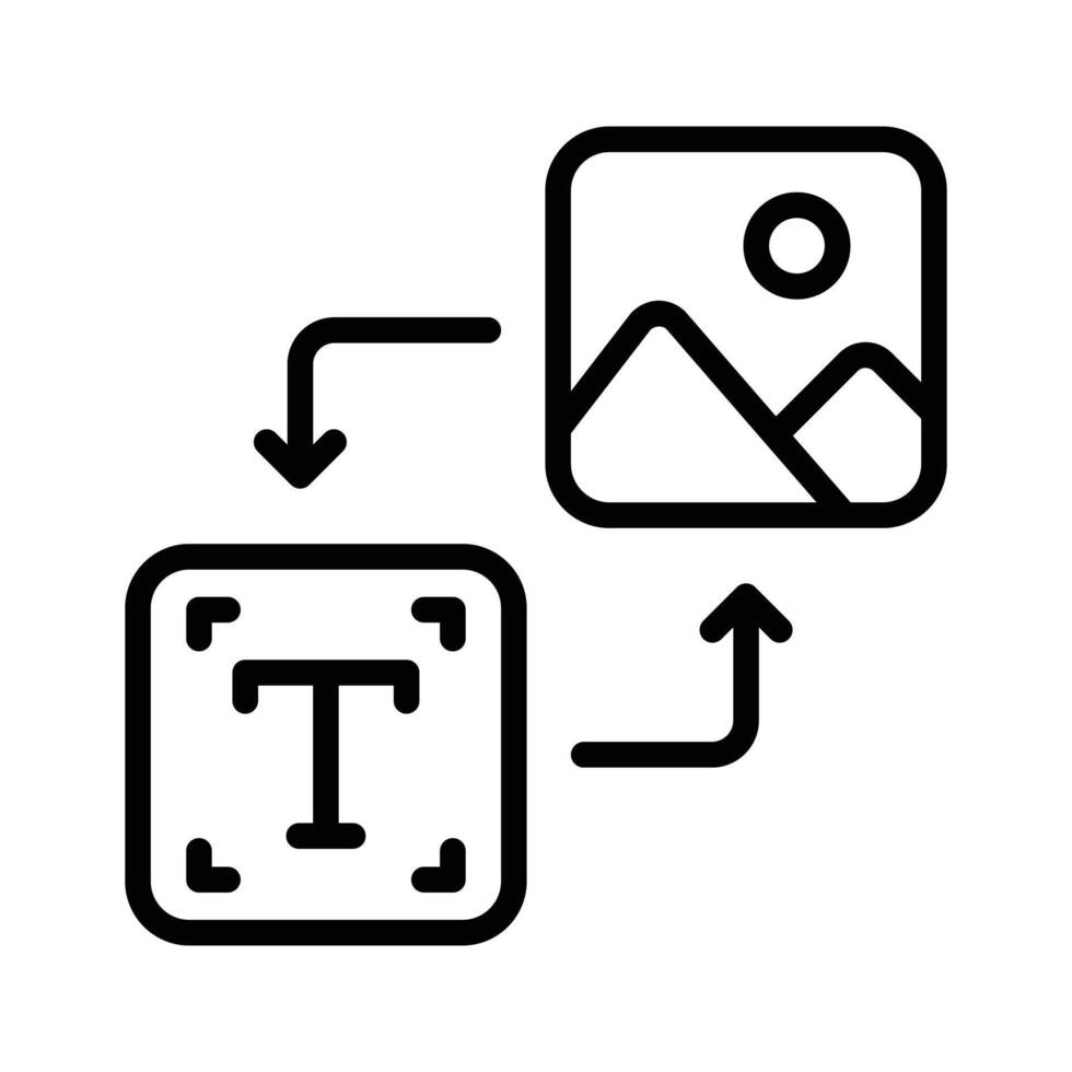 representa el conversión de texto datos dentro visual imagen formatos vector