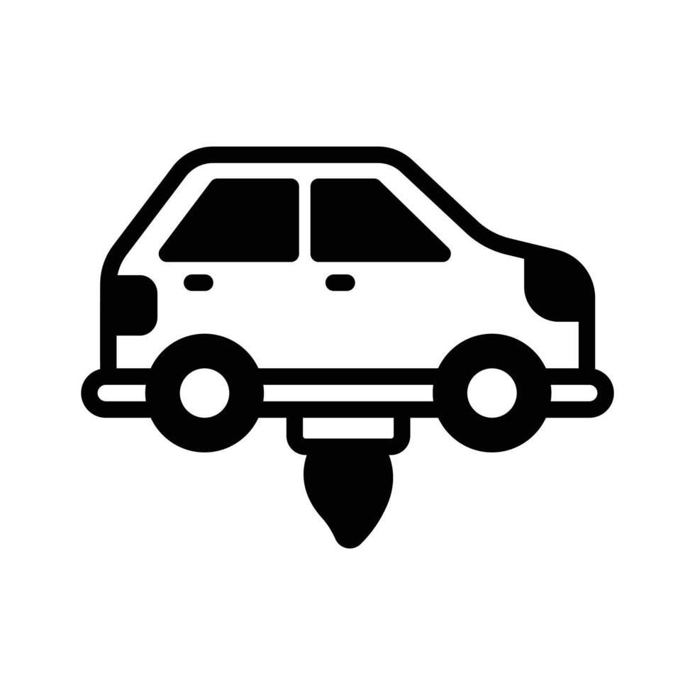 Flying car design in trendy style vector