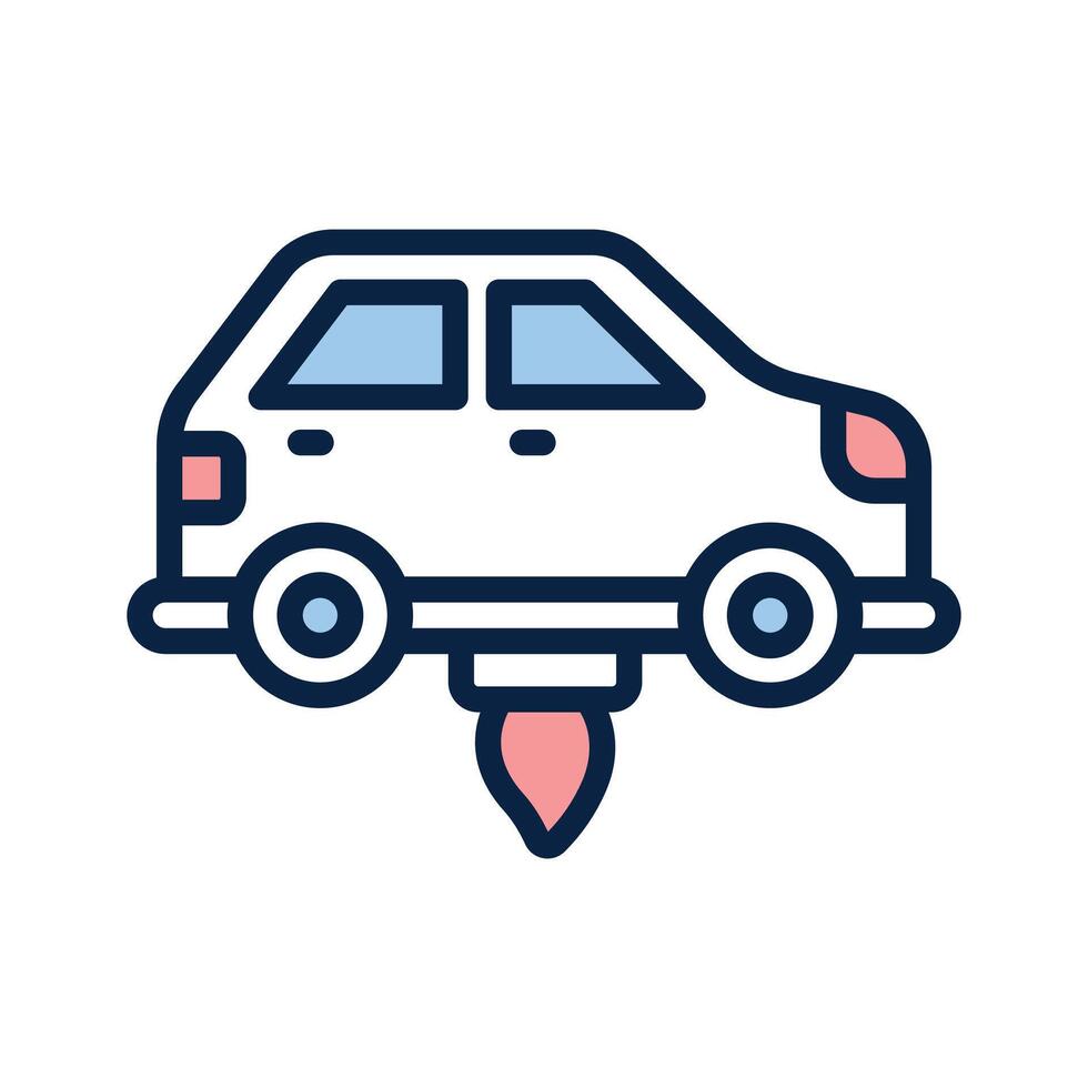Flying car design in trendy style vector