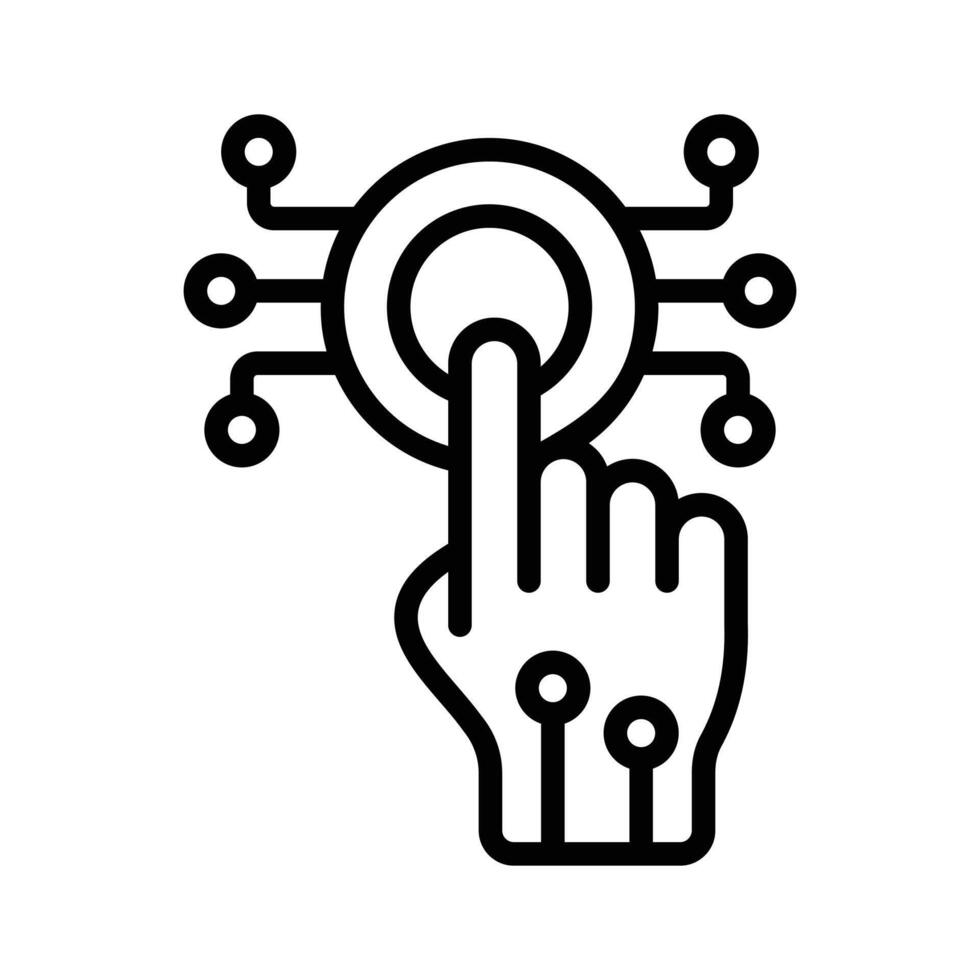 Here is and amazing icon of robotic hand vector