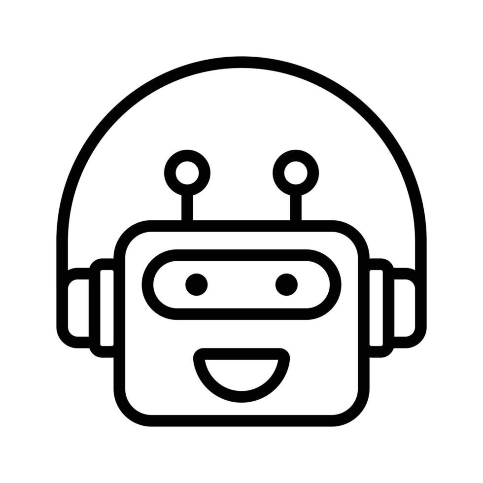 Robot assistant , robotic support icon design vector