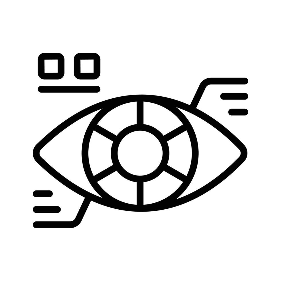 Mechanical eye , artificial intelligence icon design vector
