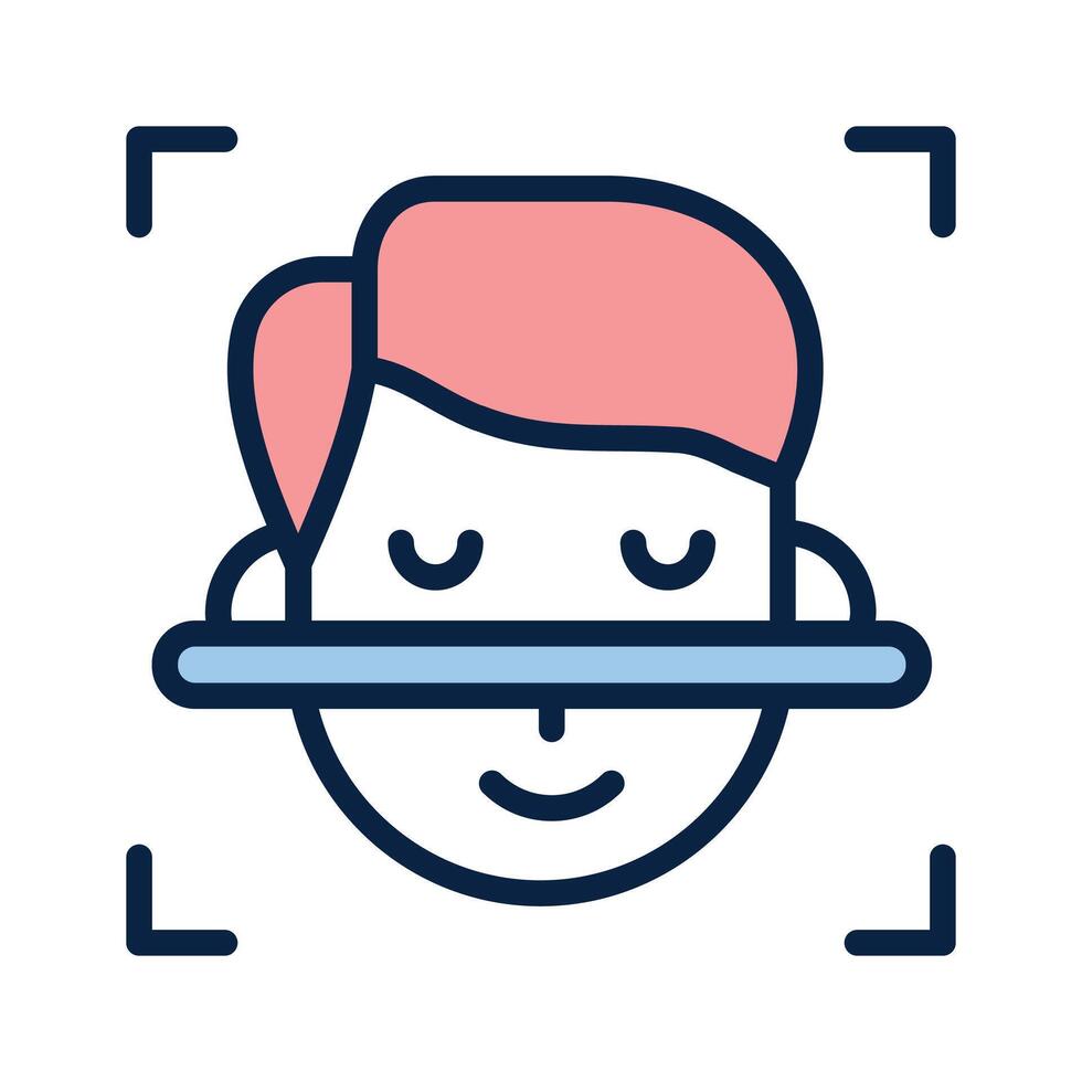 Download this amazing icon of face detection in modern style vector