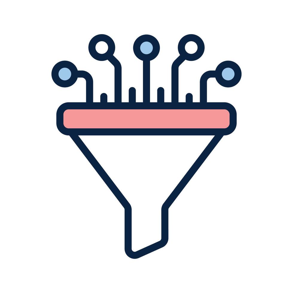 Data efficiently through machine learning techniques, ai data processing icon vector