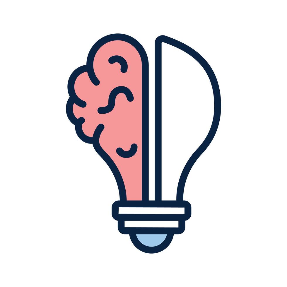 Well designed idea generation in modern style vector