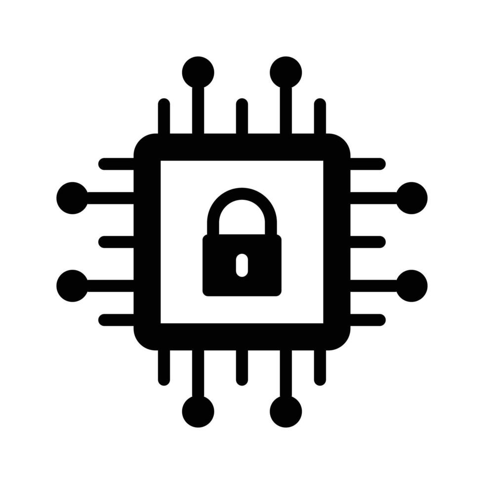 Grab this creative icon of secure processor in modern style vector