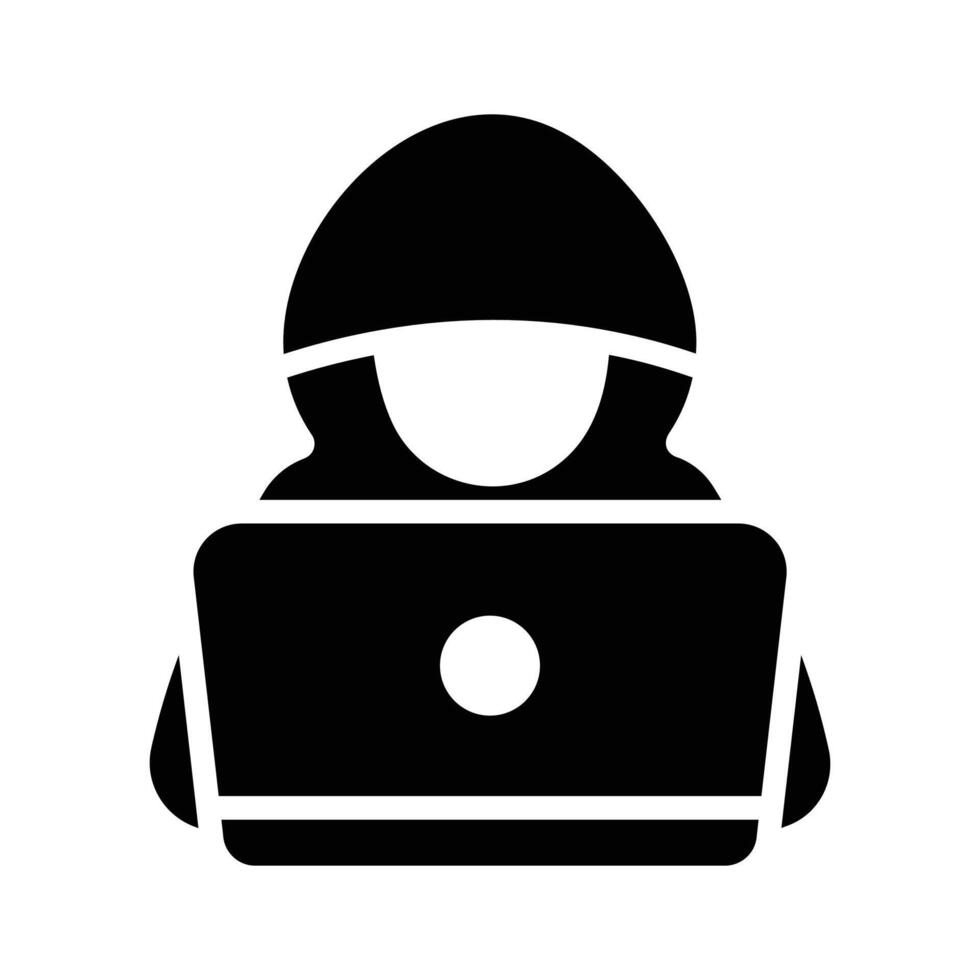 Grab this creative icon of hacker in modern style vector