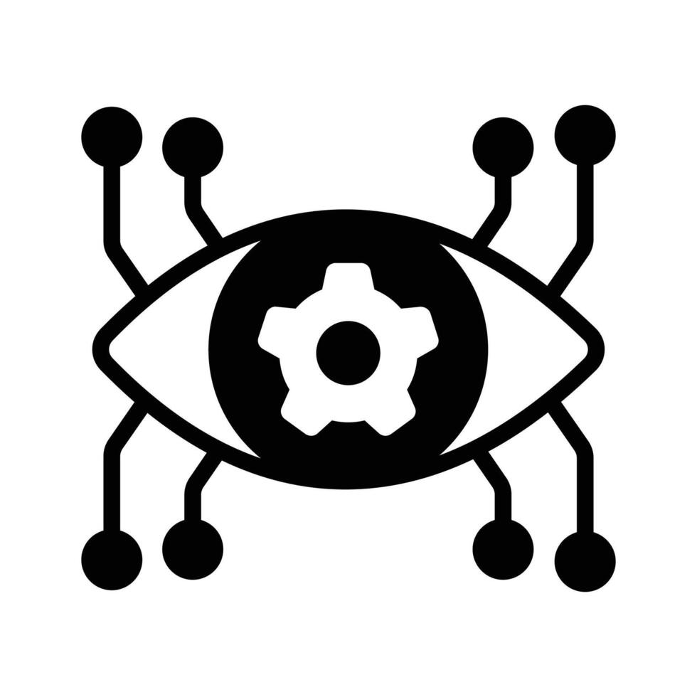 Grab this amazing icon of cybernetics in modern style vector