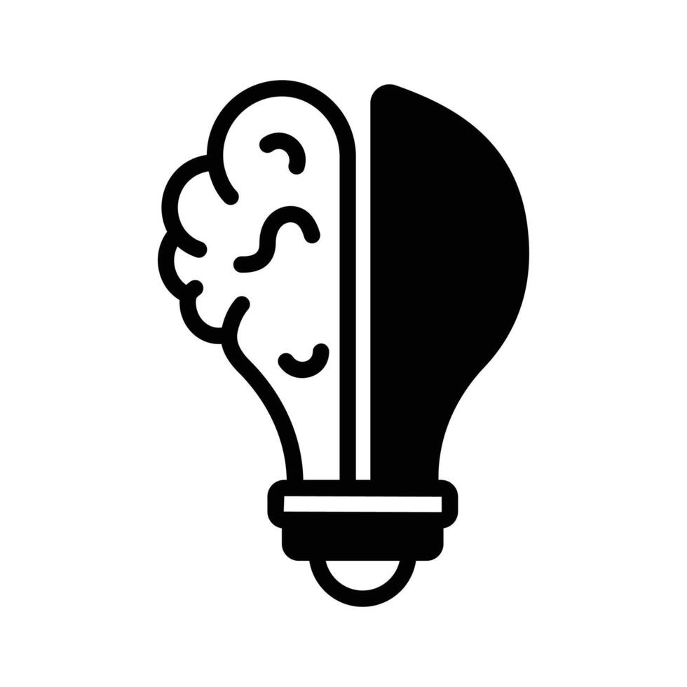 Well designed idea generation in modern style vector