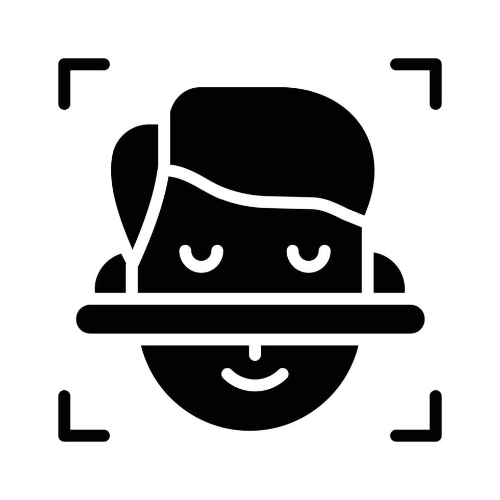 Download this amazing icon of face detection in modern style vector