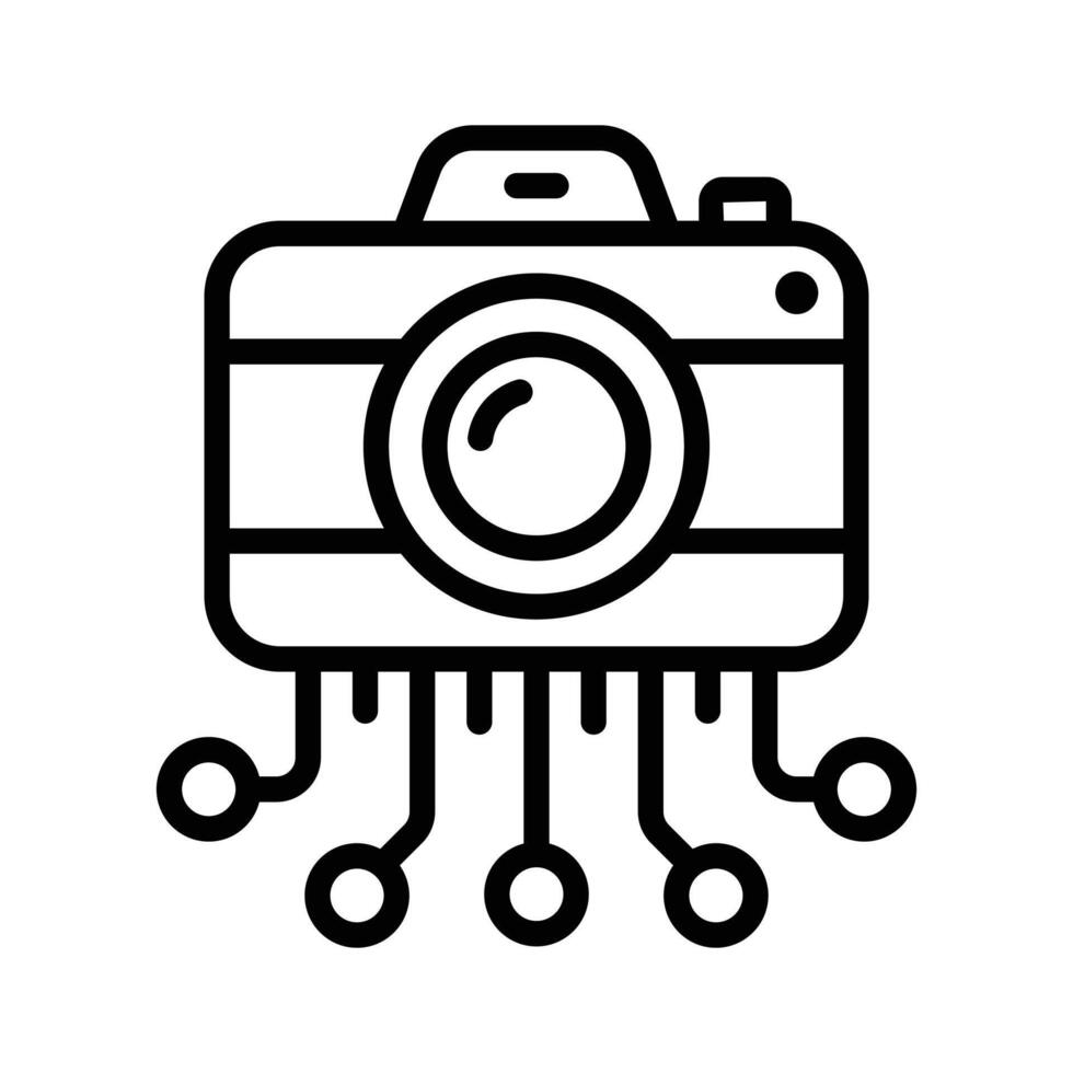 Grab this amazing icon of ai photography in modern style vector