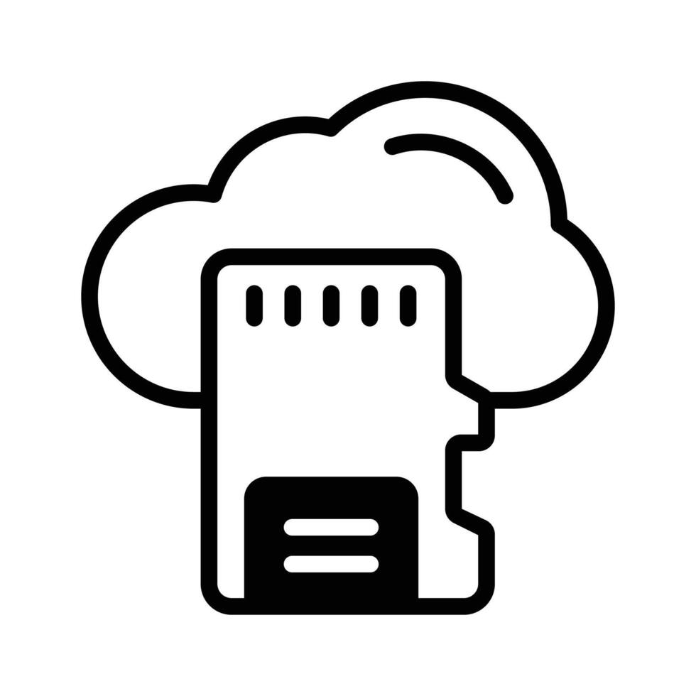 Premium of cloud storage in trendy style, editable icon vector