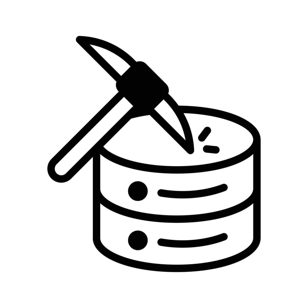 Easy to use modern icon of data mining vector
