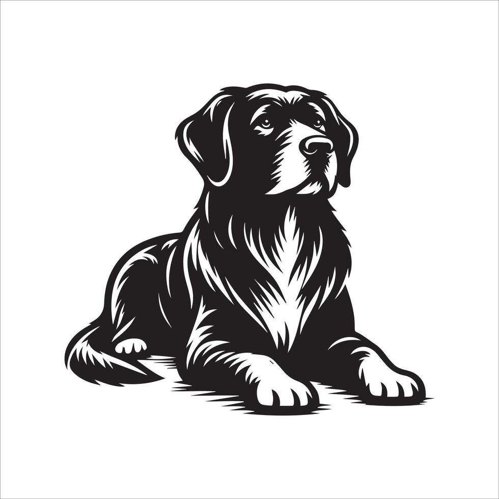 Dog Sitting silhouette art vector