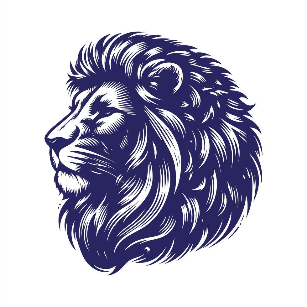 Lion head logo art vector